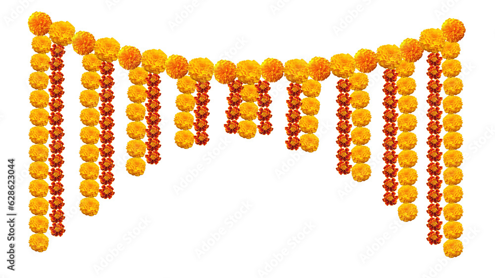 Toran Indian traditional door garland of mango leaves and marigold