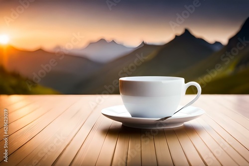 a cup of coffee with blurred bokeh background