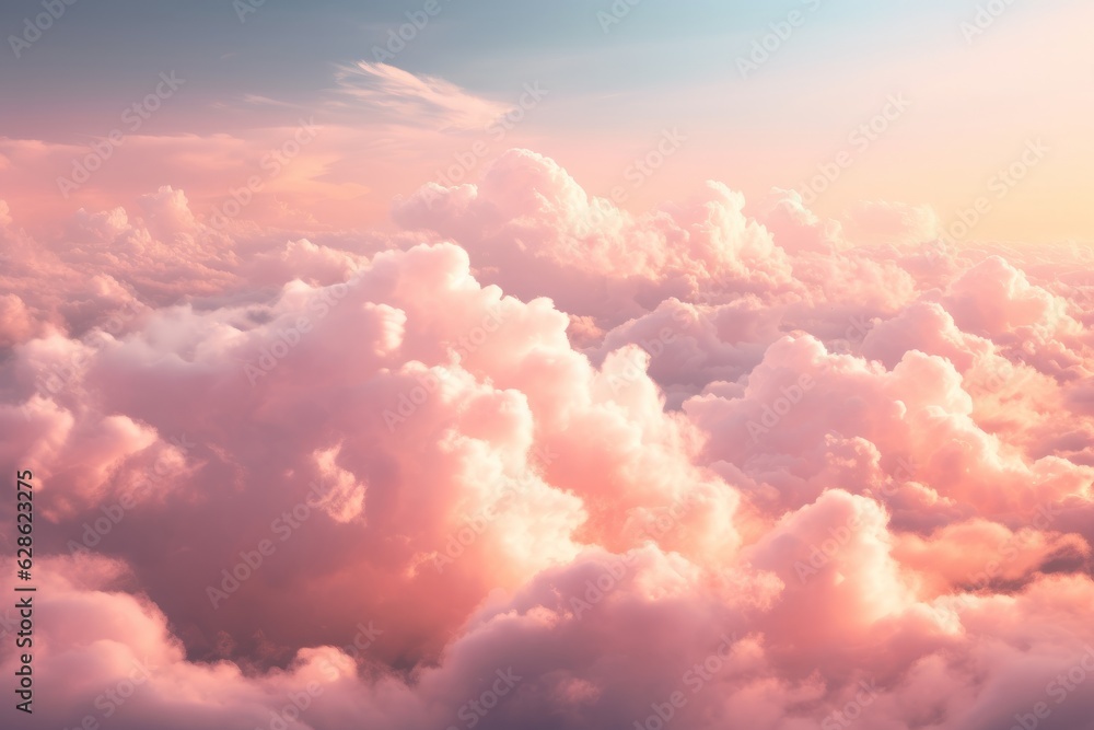 Pink sunset cloudy sky, above a natural landscape. Perspective abstraction of vibrant colors. Pink sunset cloudy sky, above a natural landscape. Perspective abstraction of vibrant colors.