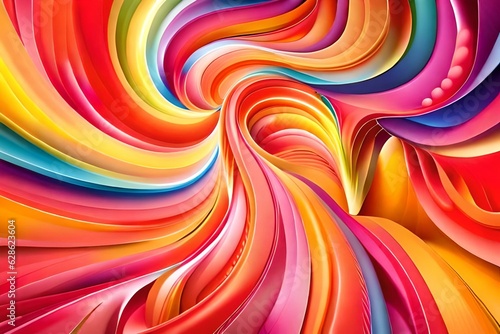 A colorful swirl background with a red  orange  yellow  and blue swirl