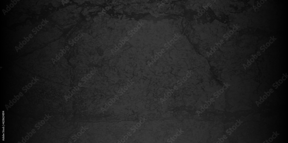 Obraz premium Black cracked wall slate texture wall grunge backdrop rough background. stone concrete texture grunge backdrop background anthracite panorama. dark concrete floor or old grunge background. 