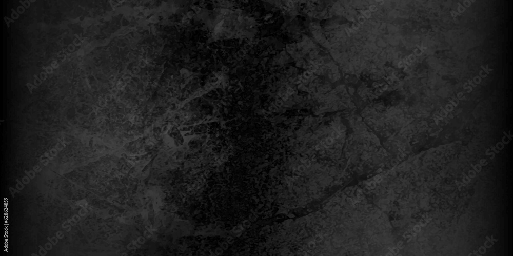 Obraz premium Black cracked wall slate texture wall grunge backdrop rough background. stone concrete texture grunge backdrop background anthracite panorama. dark concrete floor or old grunge background. 