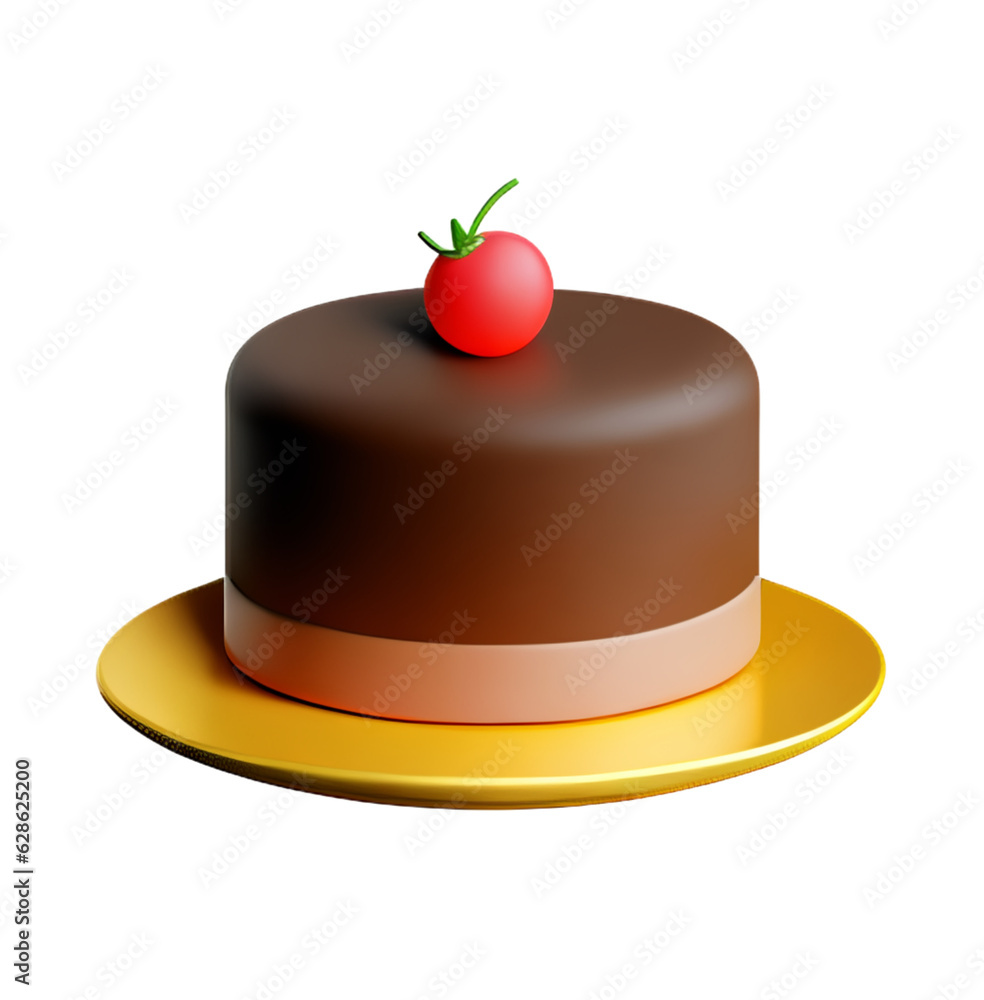 chocolate cake pie sweet festival day Birthday 3D icon transparent background chocolate cake pie sweet festival day Birthday 3D icon transparent background