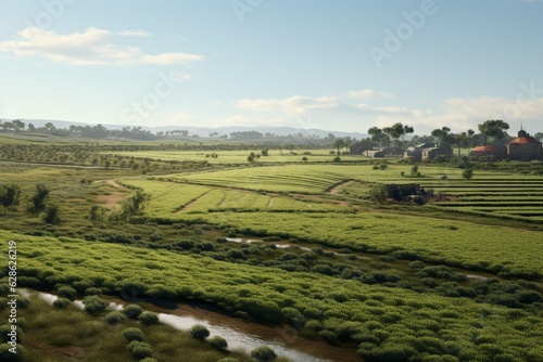 Rural landscapes and agricultural fields, Generative AI