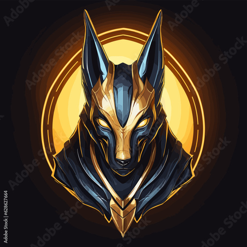 Esport vector logo anubis, anubis icon, anubis head, vector, sticker, cat