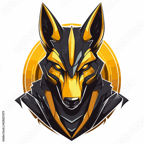 Esport vector logo anubis, anubis icon, anubis head, vector, sticker, cat