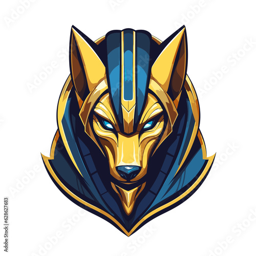 Esport vector logo anubis, anubis icon, anubis head, vector, sticker, cat