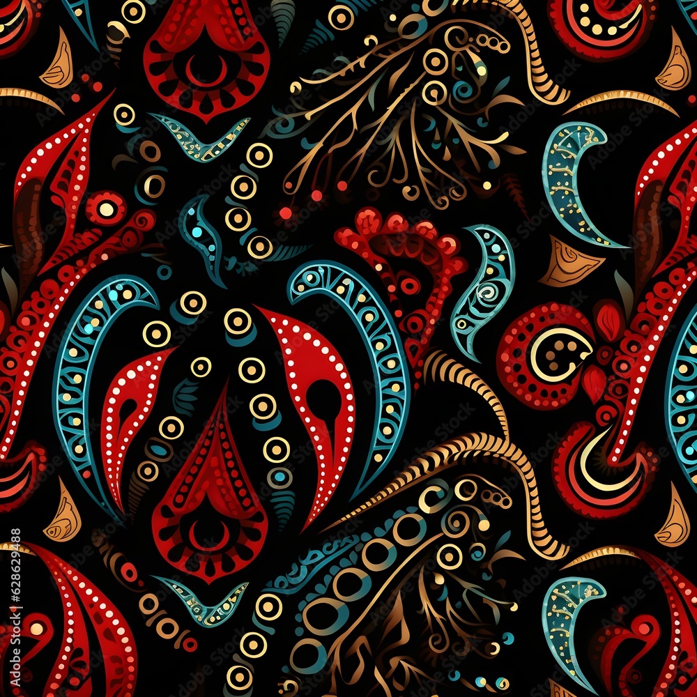 Vibrant Paisley Pattern Vibrant Paisley Pattern