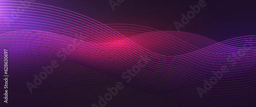 Abstract background with glowing wave. Purple and red gradient flowing wave lines. Modern wave lines.