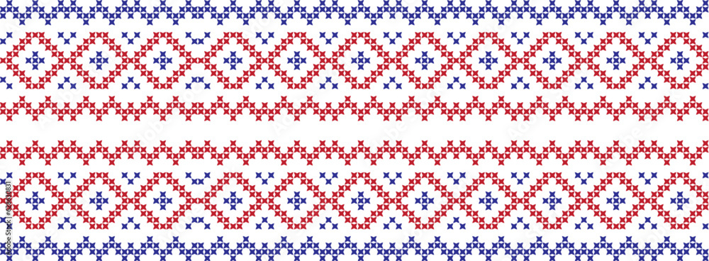 embroidered cross-stitch ornament national pattern Ukrainian Slavic. embroidered cross-stitch ornament national pattern Ukrainian Slavic.