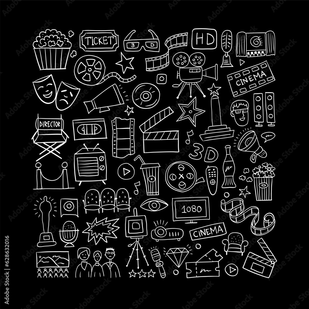 Cinema art movie watching. Abstract background for your design Cinema art movie watching. Abstract background for your design