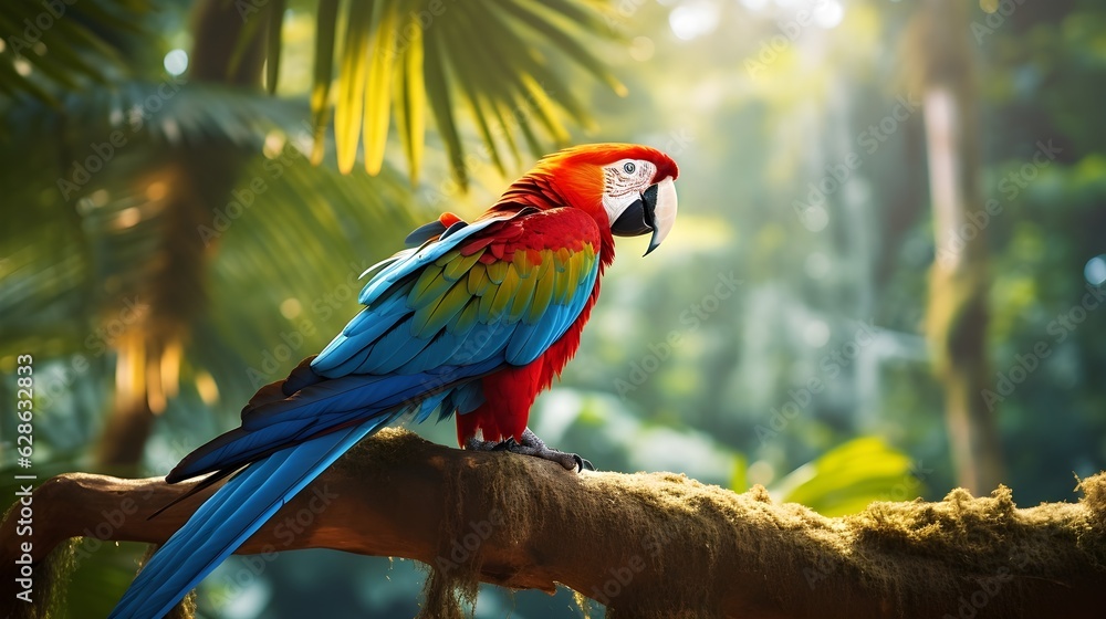 Jungle's Gem: Scarlet Macaw in Exotic Splendor Jungle's Gem: Scarlet Macaw in Exotic Splendor