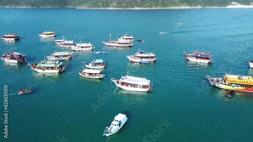 Praia do Forno, Arraial do Cabo, Rio de Janeiro aerial view footage