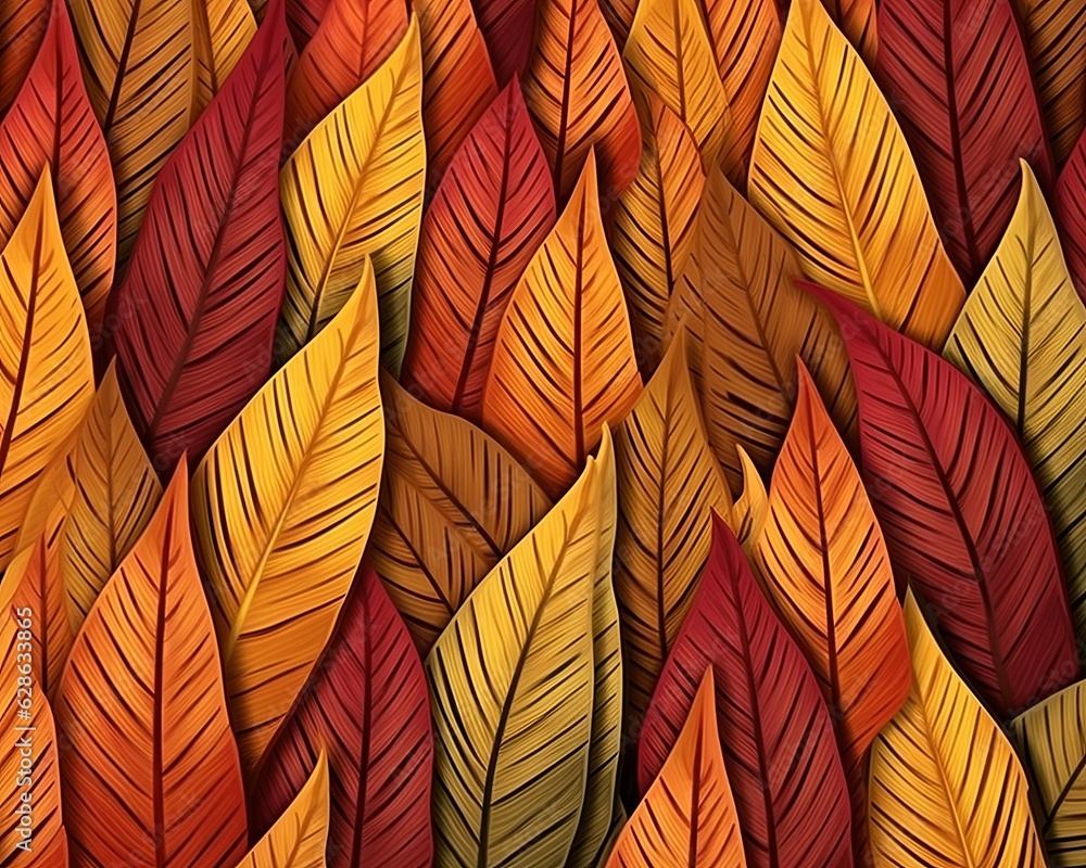 autumn leaves seamless background design illustration graphic