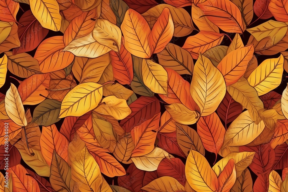 autumn leaves seamless pattern autumn leaves seamless pattern