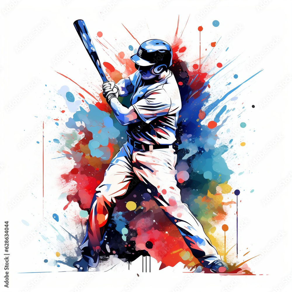 Baseball player vector illustrator design on white background