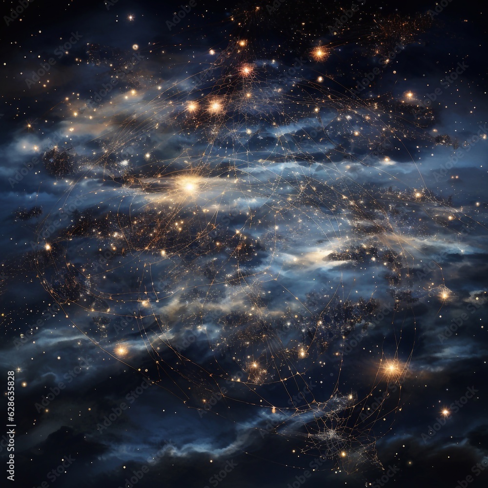 Obraz premium Astronomy landscape. Stars in deep space. Generated AI