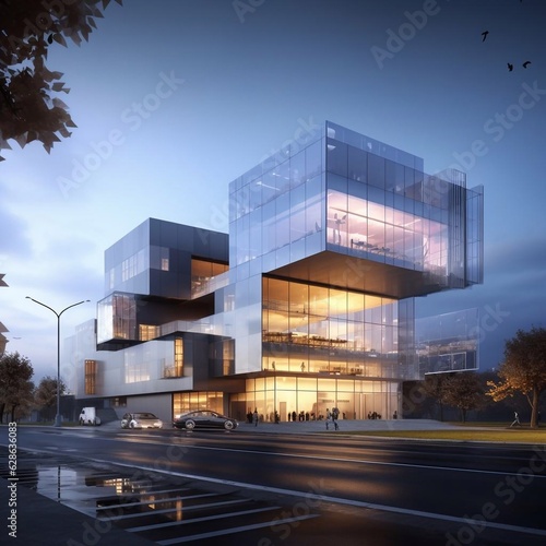 Modern building concept. generatedAI photo