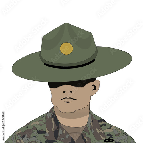 military soldier with hat