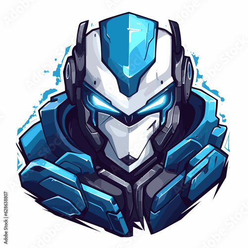 Esport vector logo robot, robot icon, robot head, vector, sticker