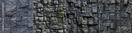 realistic texture map of basalt stone wall. Smoothly reproduce the textures that can be seen in the caves of Ellora. Create high quality and detailed textures for 3D modeling or game development.