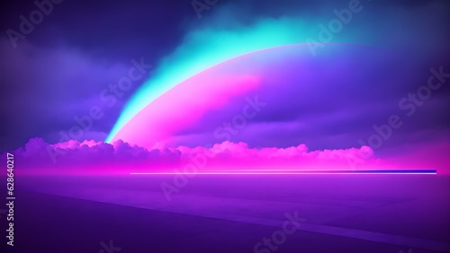 Photo of a vibrant rainbow stretching across the sky