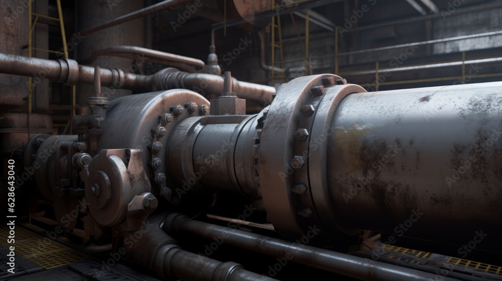 grey big metal industrial mechanism close-up grey big metal industrial mechanism close-up
