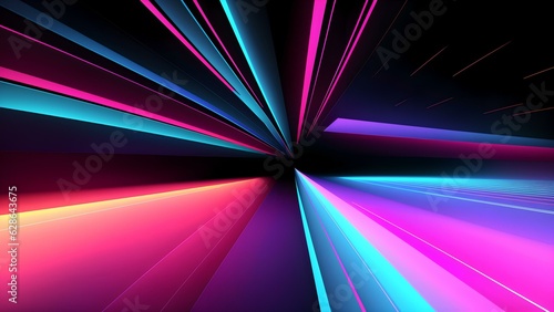 Photo of a vibrant abstract background with colorful lines and bold hues