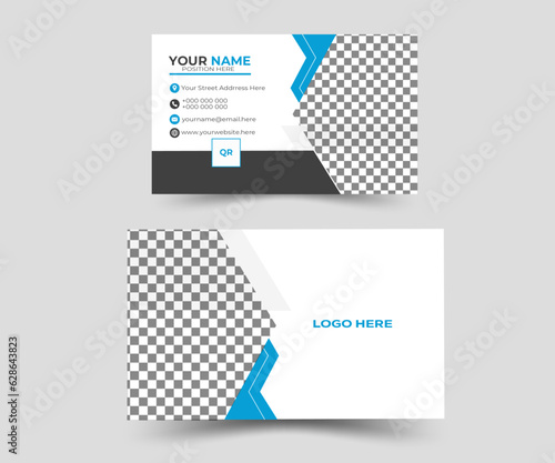 business card corporate official minimal creative abstract professional informative business card design. Modern Creative & Clean business style business card.