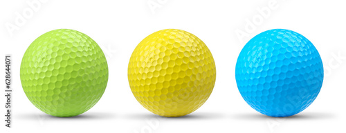 Set of golf ball isolated on white background © Vasyl Onyskiv