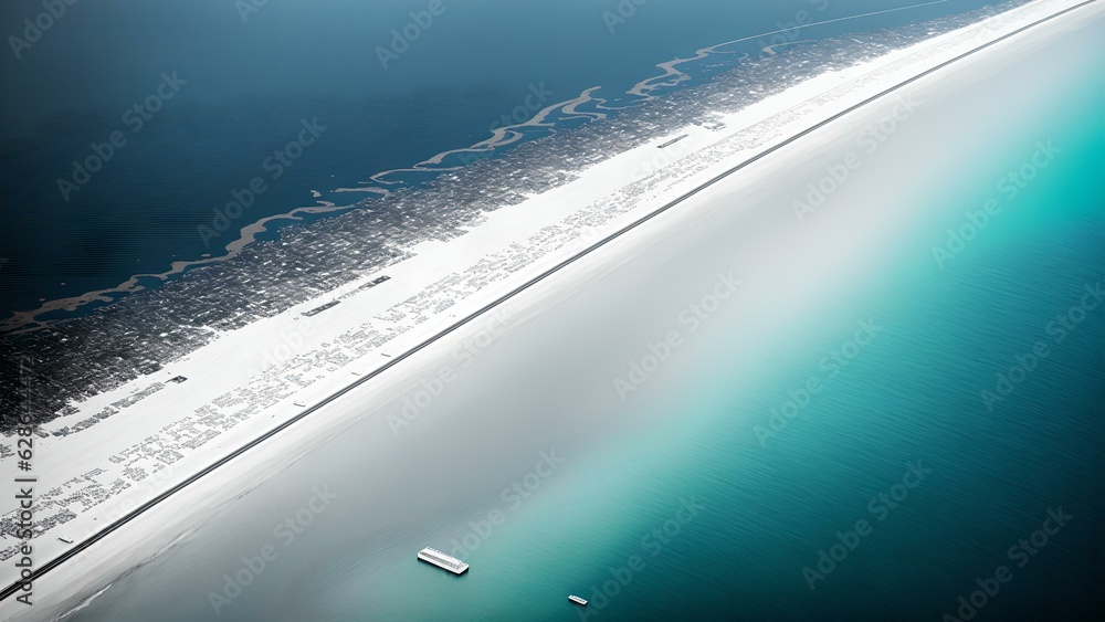Photo of a stunning beach and crystal clear waters from above Photo of a stunning beach and crystal clear waters from above