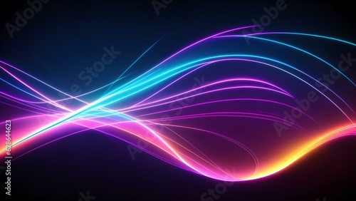 Photo of a vibrant and mesmerizing light wave against a dark backdrop