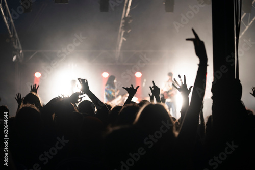 Personas en un concierto festejando