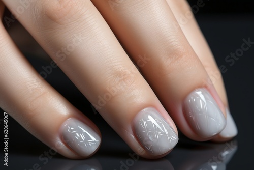 Flawless Nail Design. Beauty of a Female Hand. AI