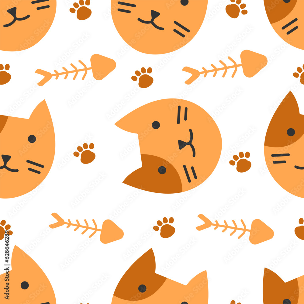 Cute cat abstract seamless pattern Cute cat abstract seamless pattern