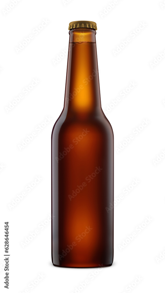 Beer Bottle Mockup isolated on a white background