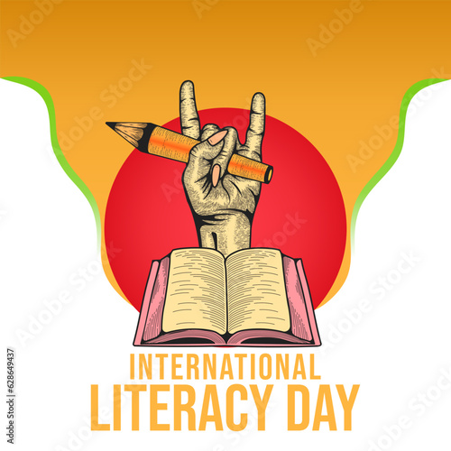 International Literacy Day with Rock Hand