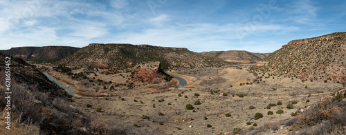 Panoramic view of the Canadian River, Mills Canyon, Kiowa National Grassland, New Mexico photo