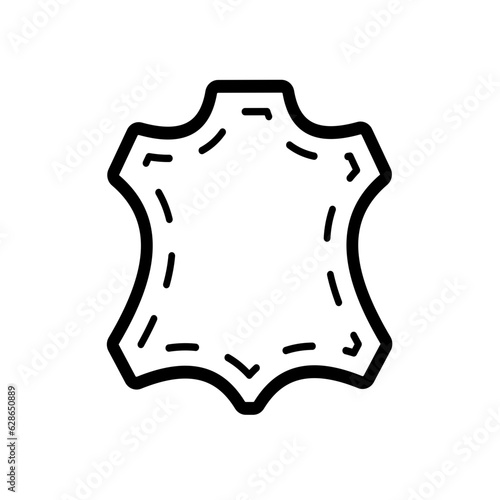 leather outline symbol, isolated - vector Icon
