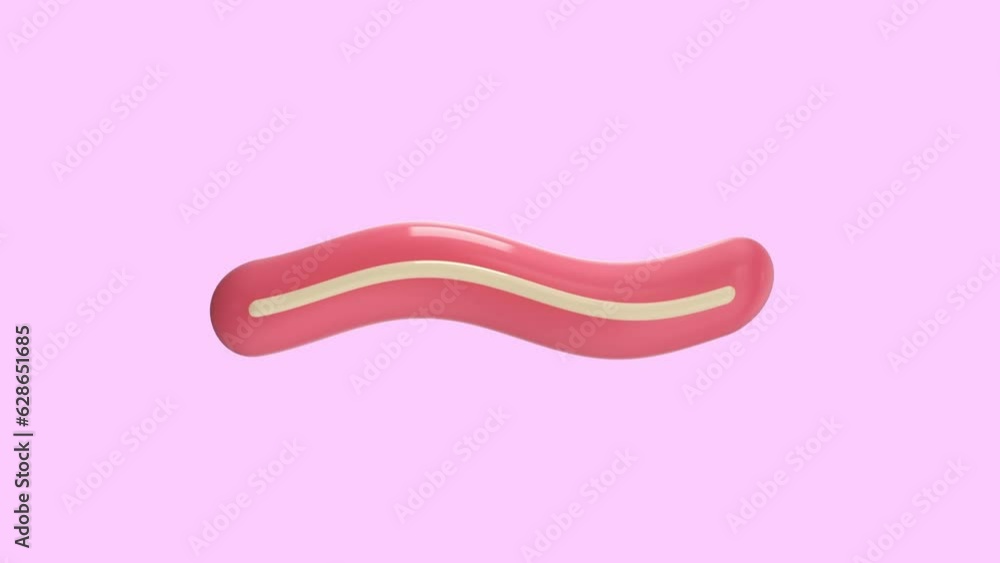 wavy sausage, seamless looping wavy sausage, seamless looping