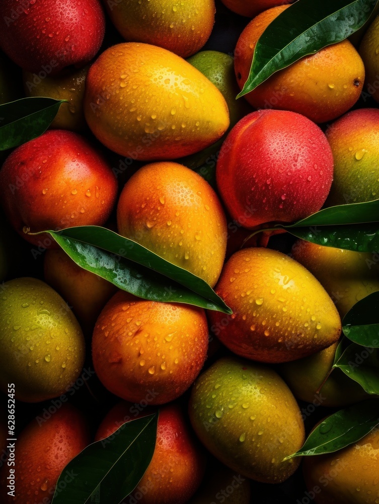 fruits on a black background fruits on a black background