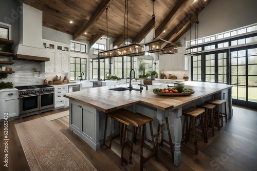 simple modern kitchen interior 