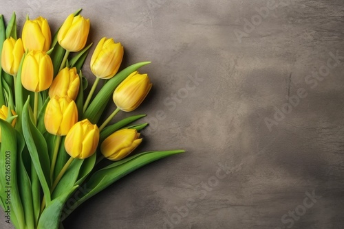 Special occasion flower bouquet on wooden background.
