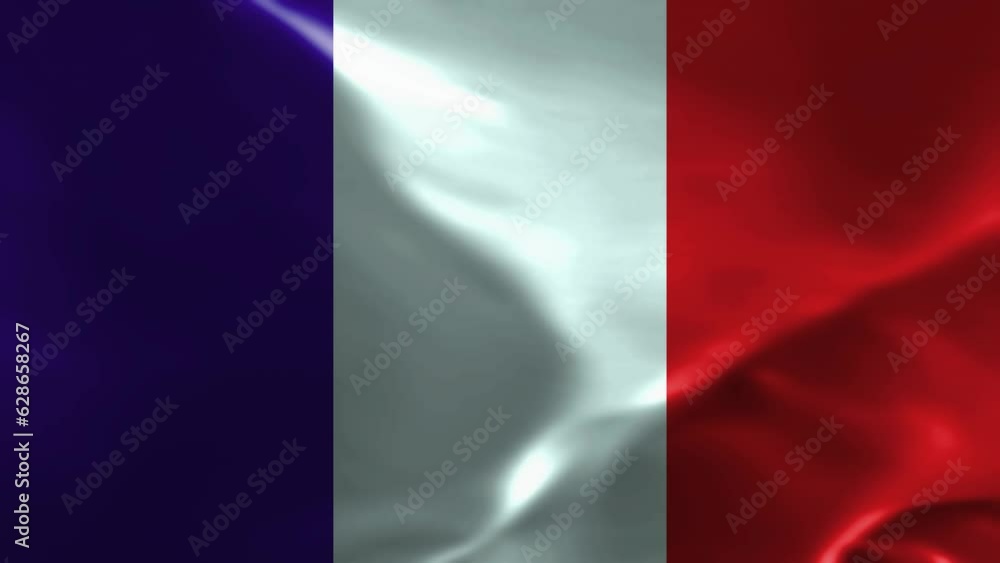 waving fabric texture flag of France satin animation waving fabric texture flag of France satin animation
