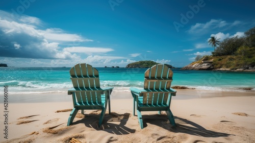 chairs on the beach © Kanchana