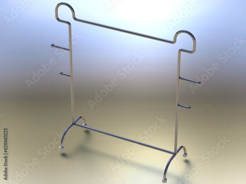 Stainless Steel Clothes Rack 3D model