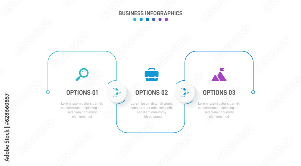 Timeline infographic with infochart. Modern presentation template with 3 spets for business process. Website template on white background for concept modern design. Horizontal layout. Timeline infographic with infochart. Modern presentation template with 3 spets for business process. Website template on white background for concept modern design. Horizontal layout.