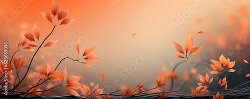 Embrace natural beauty of autumn with this serene background displaying tree branches and foliage. Ai Generated