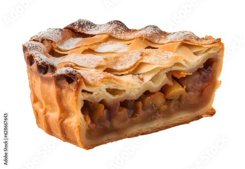 Pastiera on transparent background. Generative AI. photo