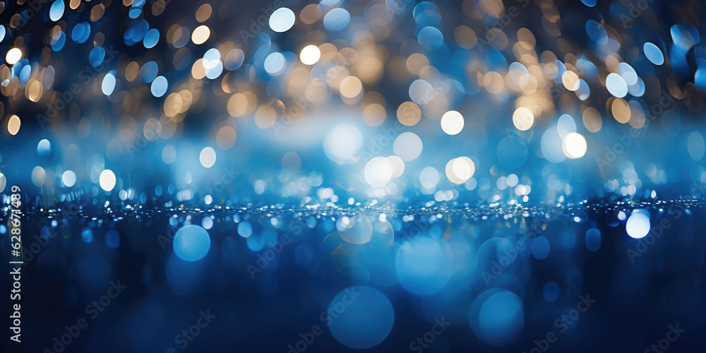 Fototapeta premium Bunter Glitzer Hintergrund mit Platz für Text oder Produkt. Hintergrund mit Bokeh für Feste und Partys.